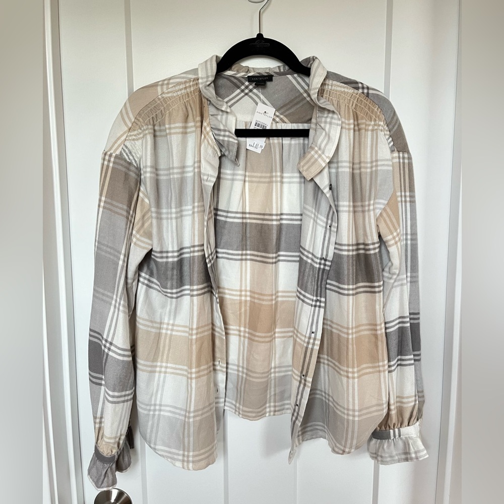 NWT Ann Taylor Flannel